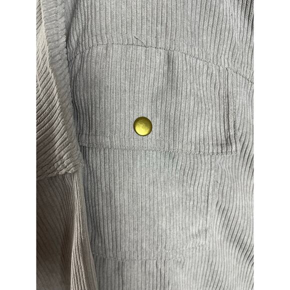 Davi & Dani | Women's Size M Rock & Roll Corduroy Shacket Gray - Picture 4 of 6